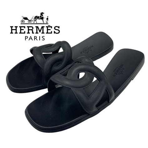 hermes aloha sandals black|Hermes flat sandals price.